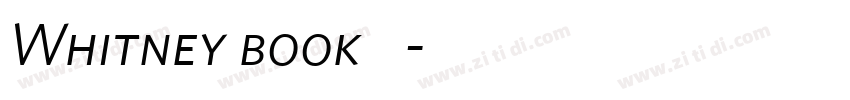 Whitney book 中字体转换